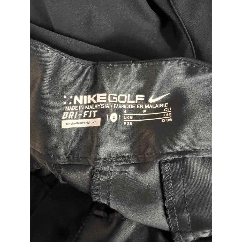 Nike Golf Dri Fit Women's High Rise Cropped Pant Straight Legs Black Size‎ 4